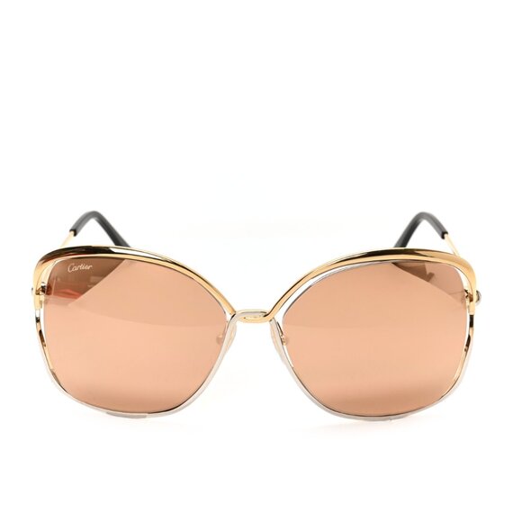 NWT Cartier Trinity Sunglasses Metal Frame Brown - Picture 2 of 15